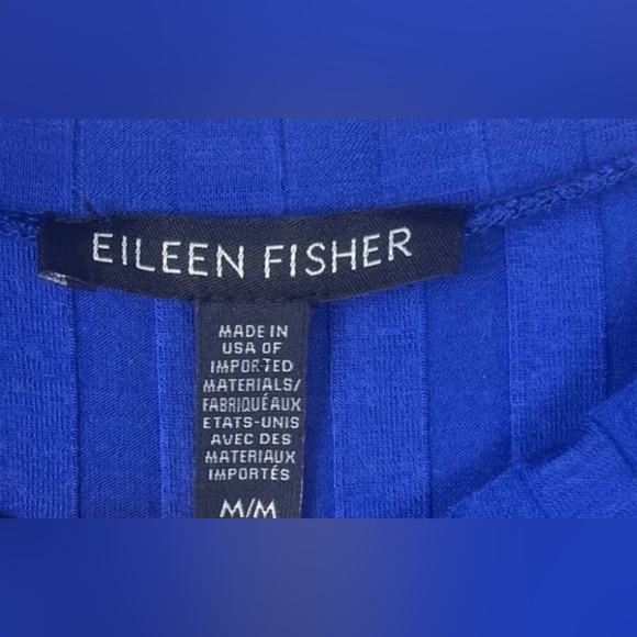 Eileen Fisher Mock Neck K/L Royal Blue Dress Women’s Size Medium‎ - Picture 8 of 9